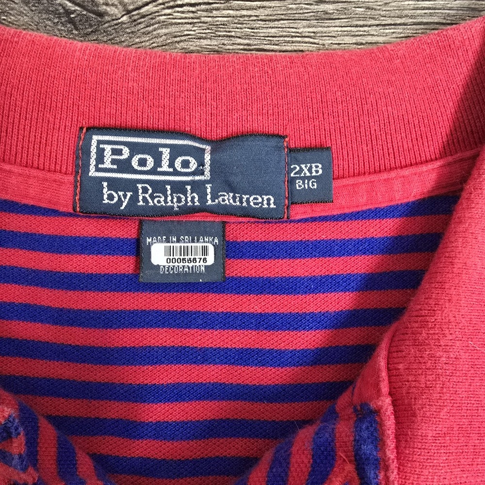 Polo By Ralph Lauren Shirt Mens 2XB Blue‎ Red Green Pony 2 Button Preppy Classic - Picture 3 of 11